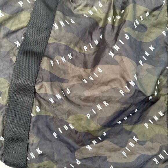 VS Pink Green Black Packable Duffle Bag - Picture 6 of 7